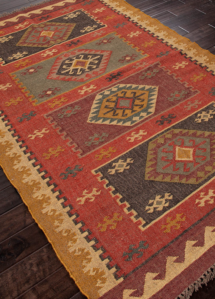 Bedouin Amman Red Area Rug