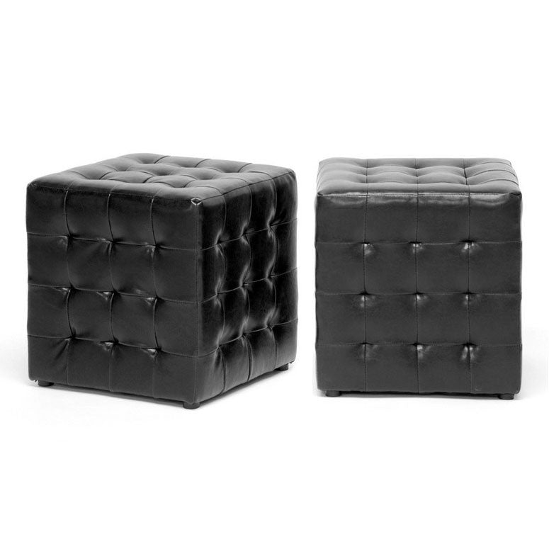 Zwolle Ottoman Black (Set of 2)