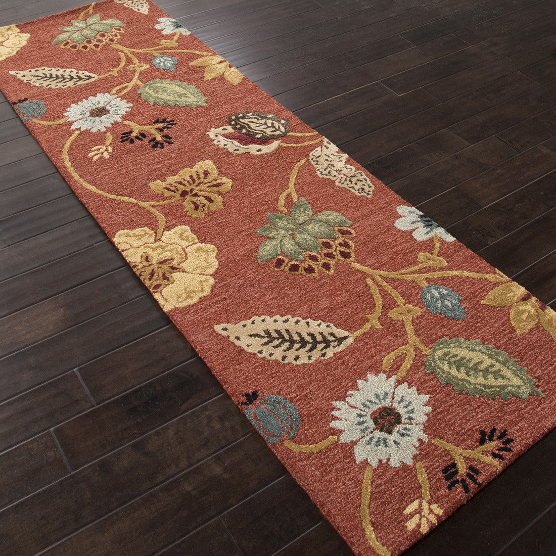 Blue Garden Party Navajo Red/Marigold Runner Rug
