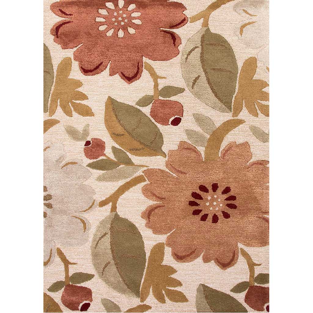 Blue Bouquet Antique White Area Rug