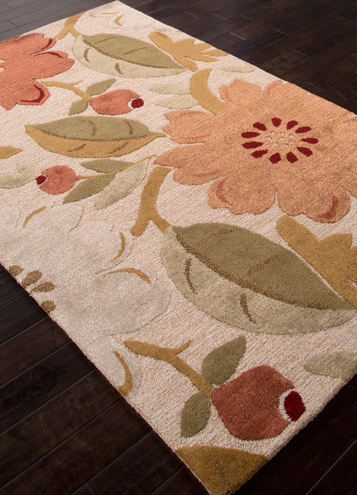 Blue Bouquet Antique White Area Rug