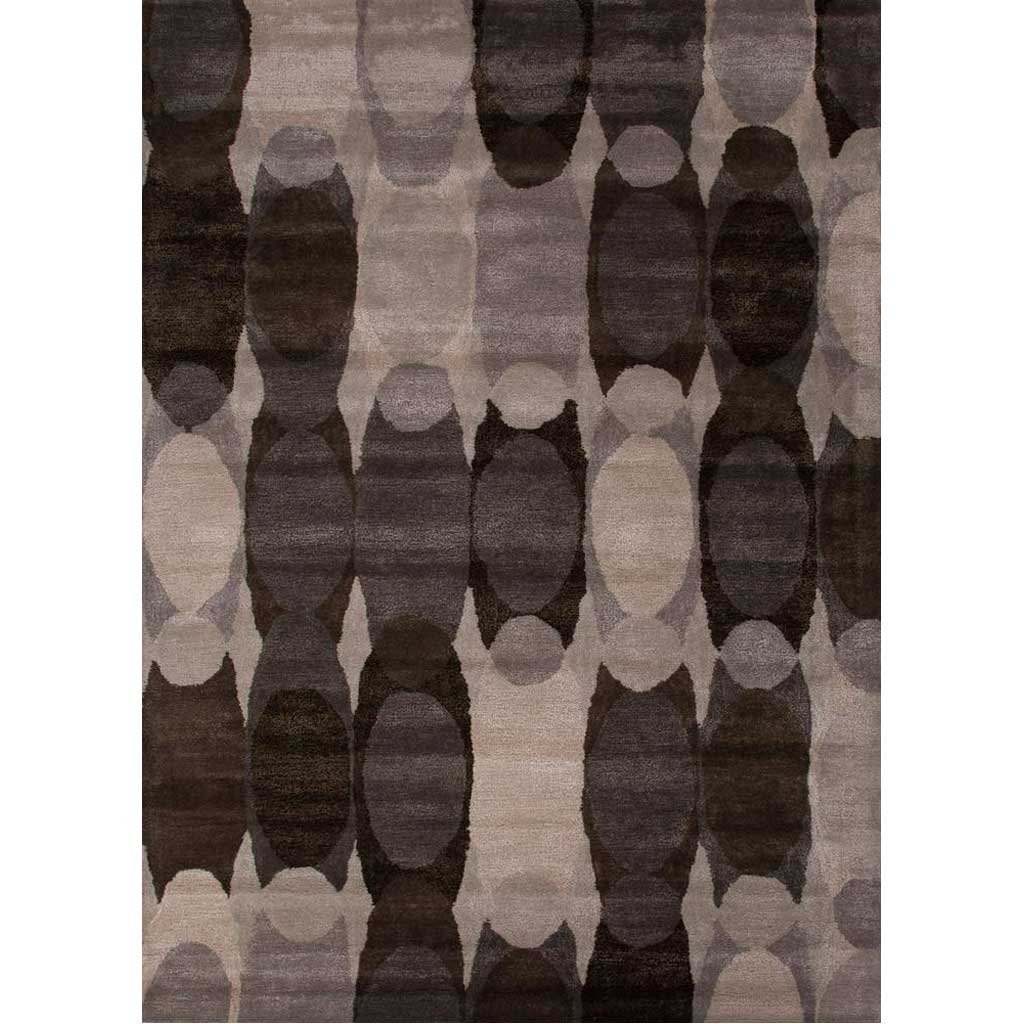 Blue Santana Charcoal Gray/Chocolate Chip Area Rug