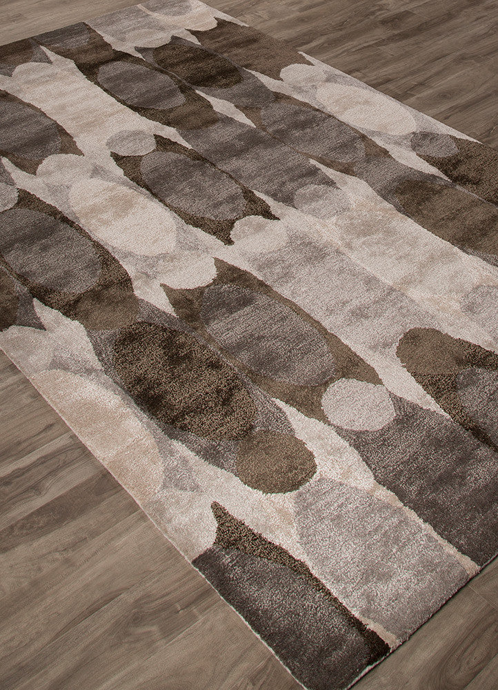 Blue Santana Charcoal Gray/Chocolate Chip Area Rug