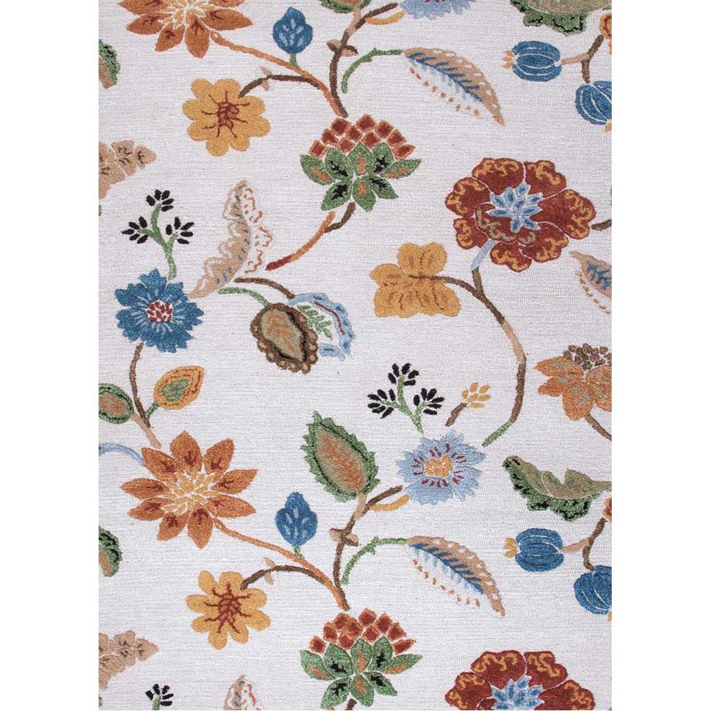 Blue Garden Party Antique White Area Rug