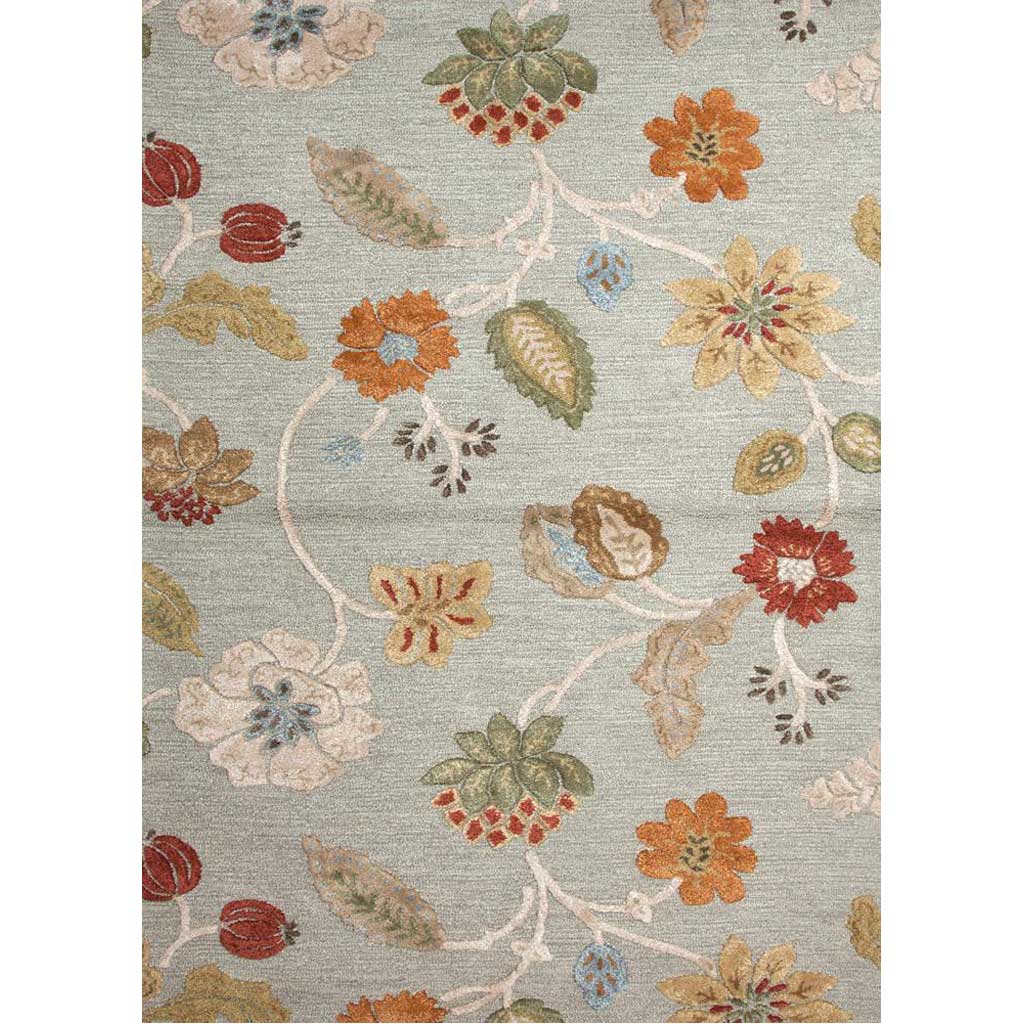 Blue Garden Party Sea Blue Area Rug