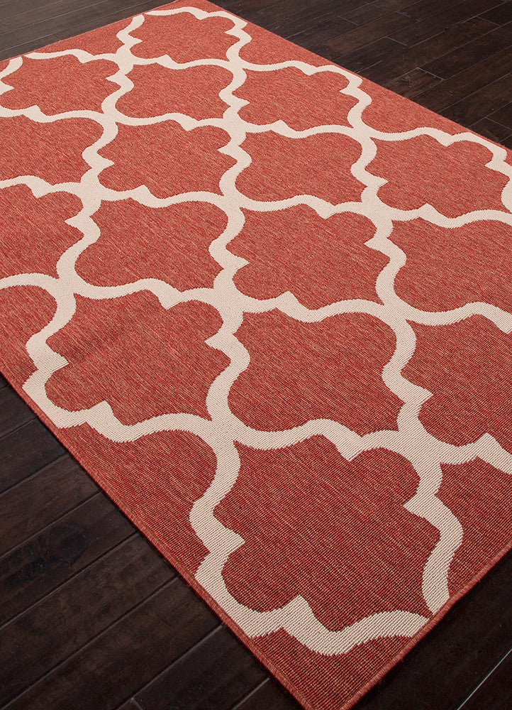 Bloom Stamped Jester Red/Birch Area Rug