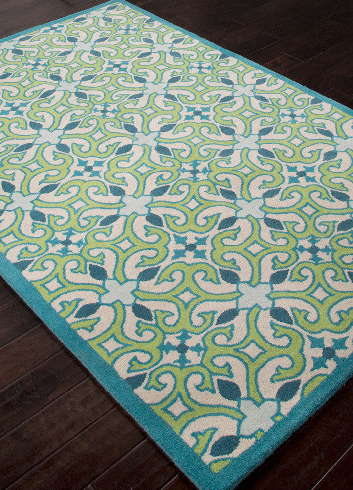 Coastal Villa Iberia Beige/Blue Area Rug