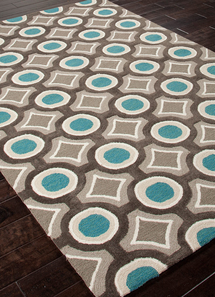 Brio Mosaic Deep Charcoal/Aegean Blue Area Rug