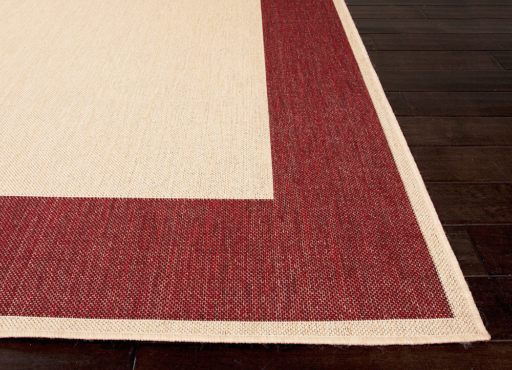 Breeze Picnic Birch/Jester Red Area Rug