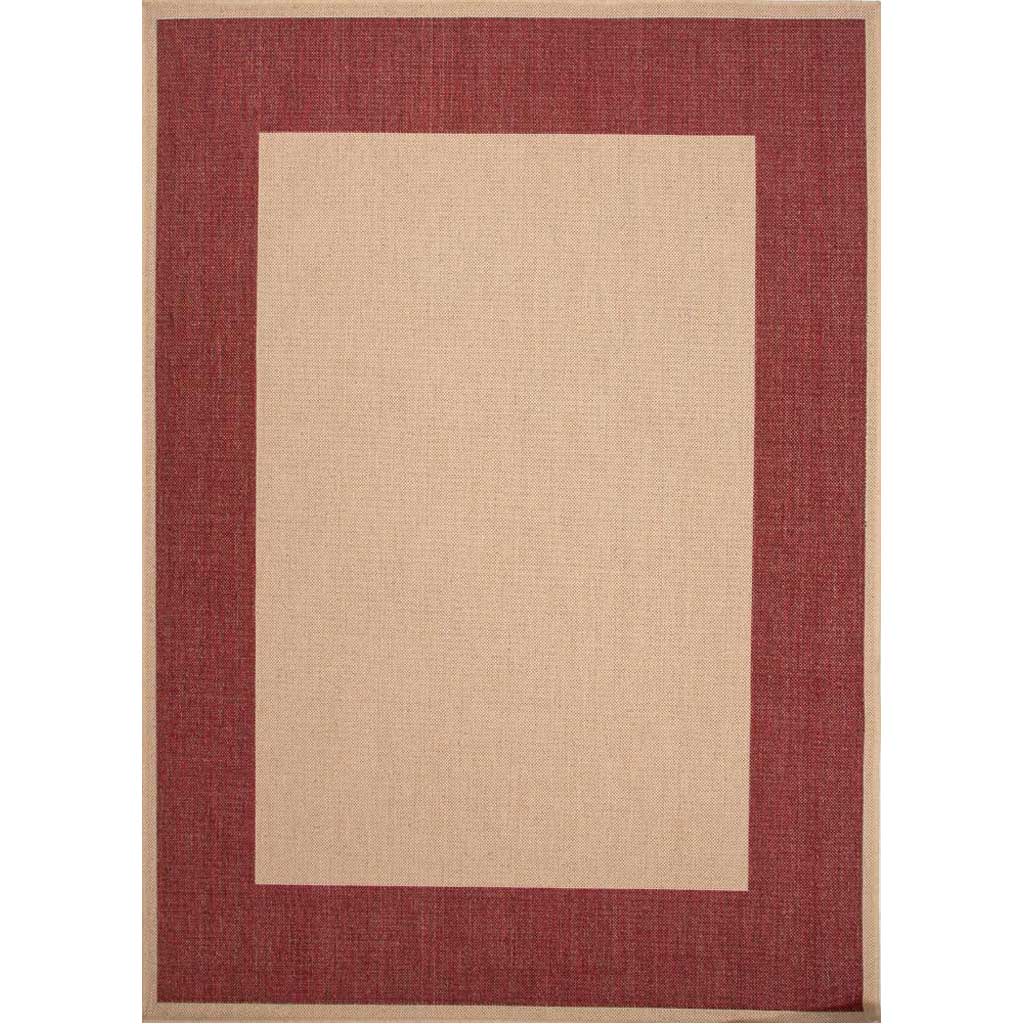 Breeze Picnic Birch/Jester Red Area Rug