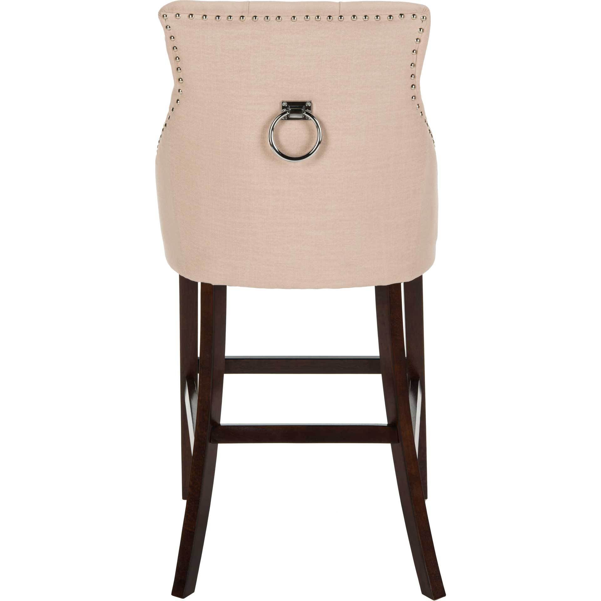 Ellianna Tufted Wing Back Bar Stool Beige (Set of 2)