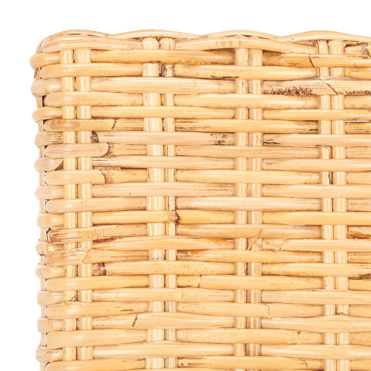 Natural rattan strips weave together in warm golden tones with subtle organic variations
