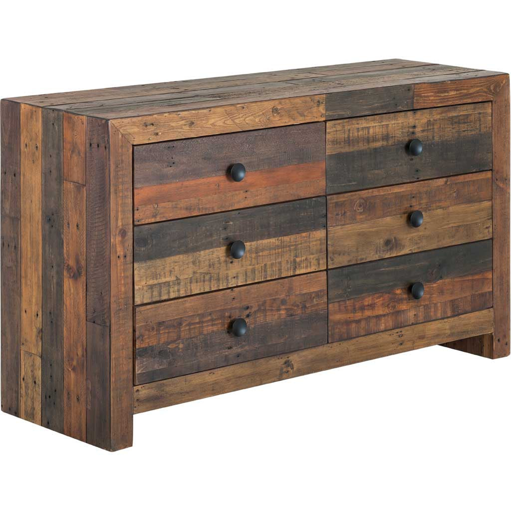 Vintage 6 Drawer Dresser Bright