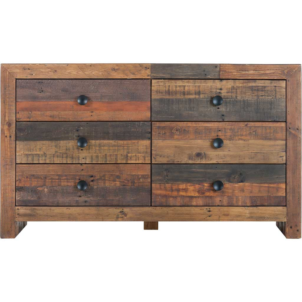 Vintage 6 Drawer Dresser Bright