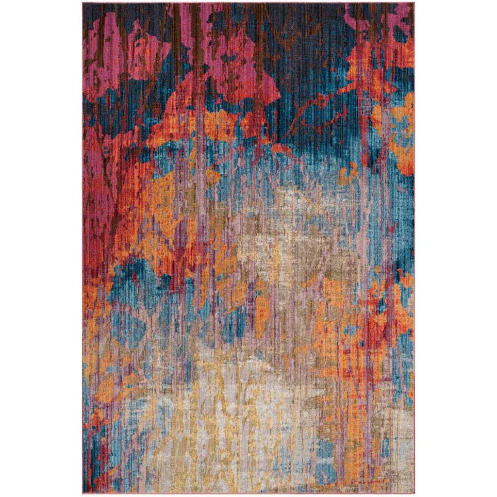 Bristol Blue/Rust Area Rug - Froy.com
