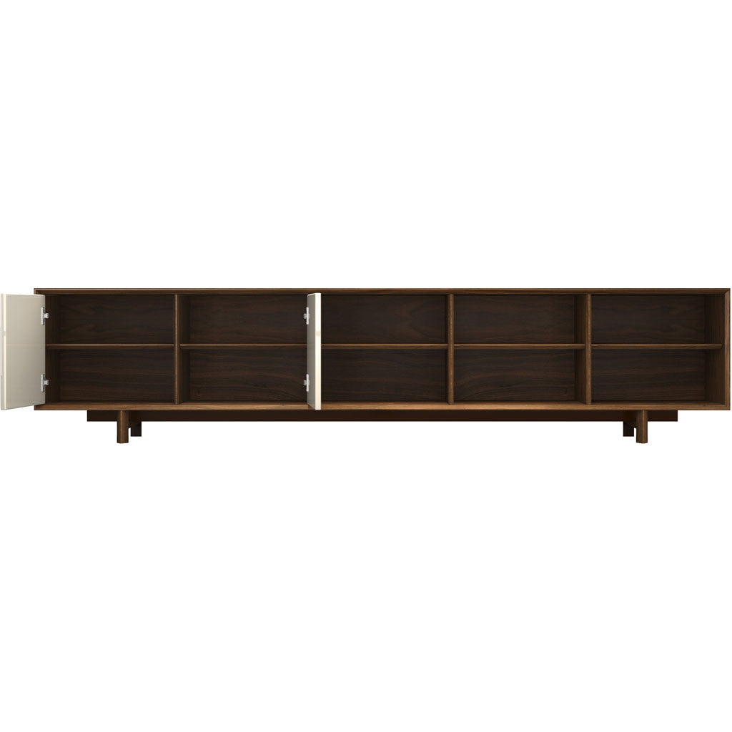 Chiswick Media Cabinet Walnut/Beige