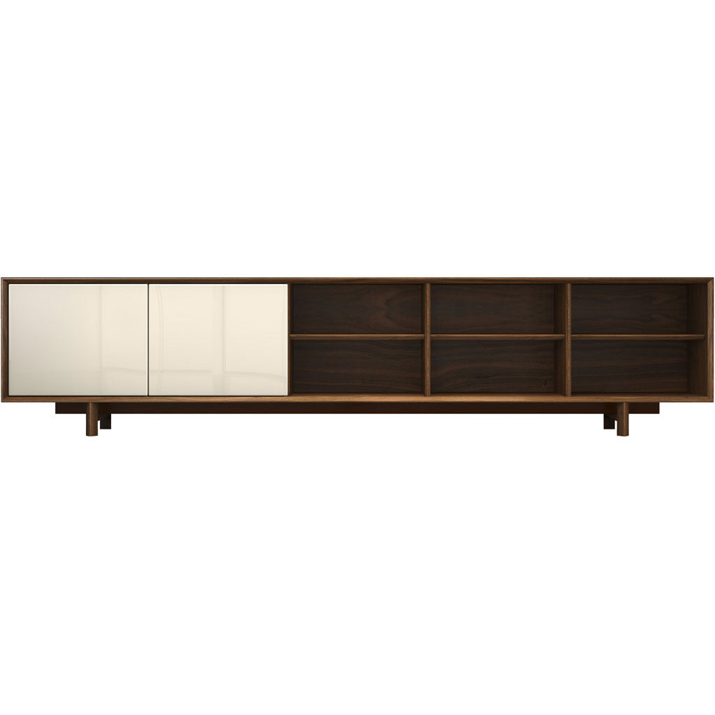 Chiswick Media Cabinet Walnut/Beige