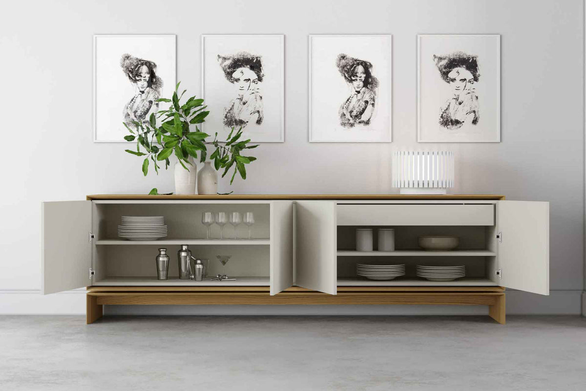 Barnes Sideboard Natural Oak/Frosted Almond