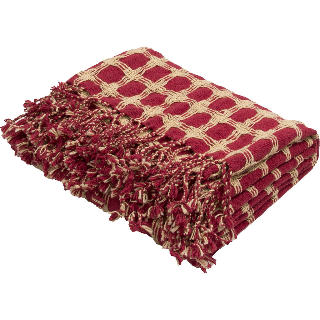 Cache Chili Pepper/Bright White Throw