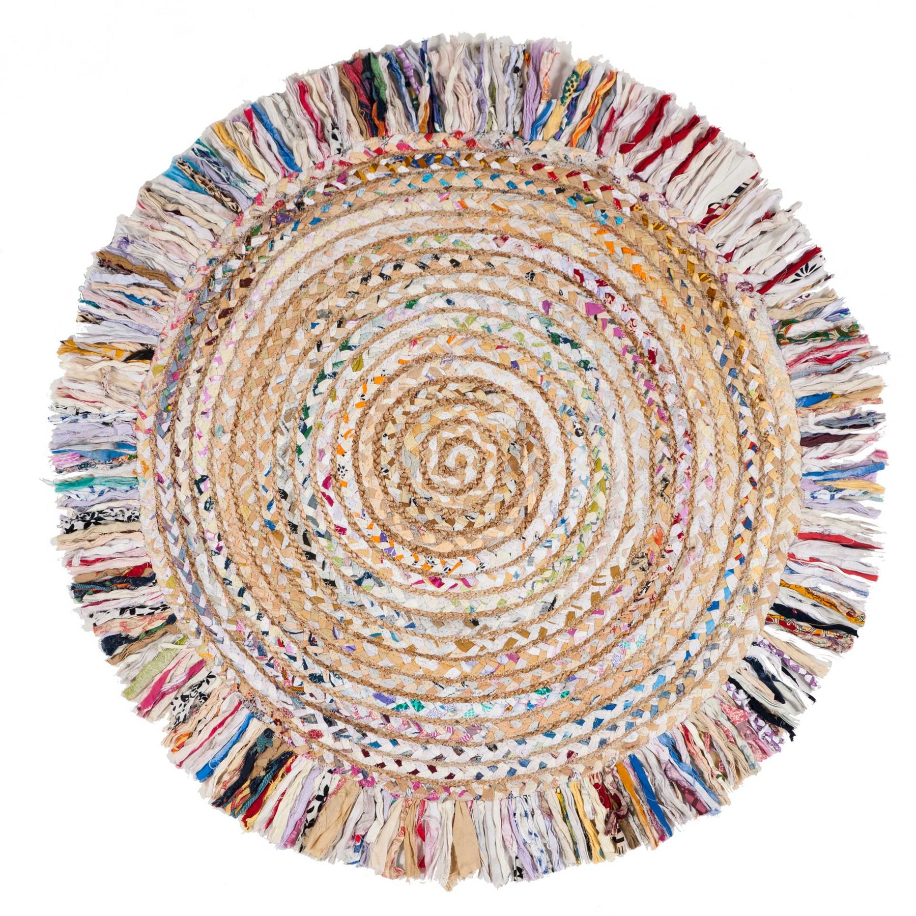 Cape Cod Ivory/Multi Round Rug - Froy.com