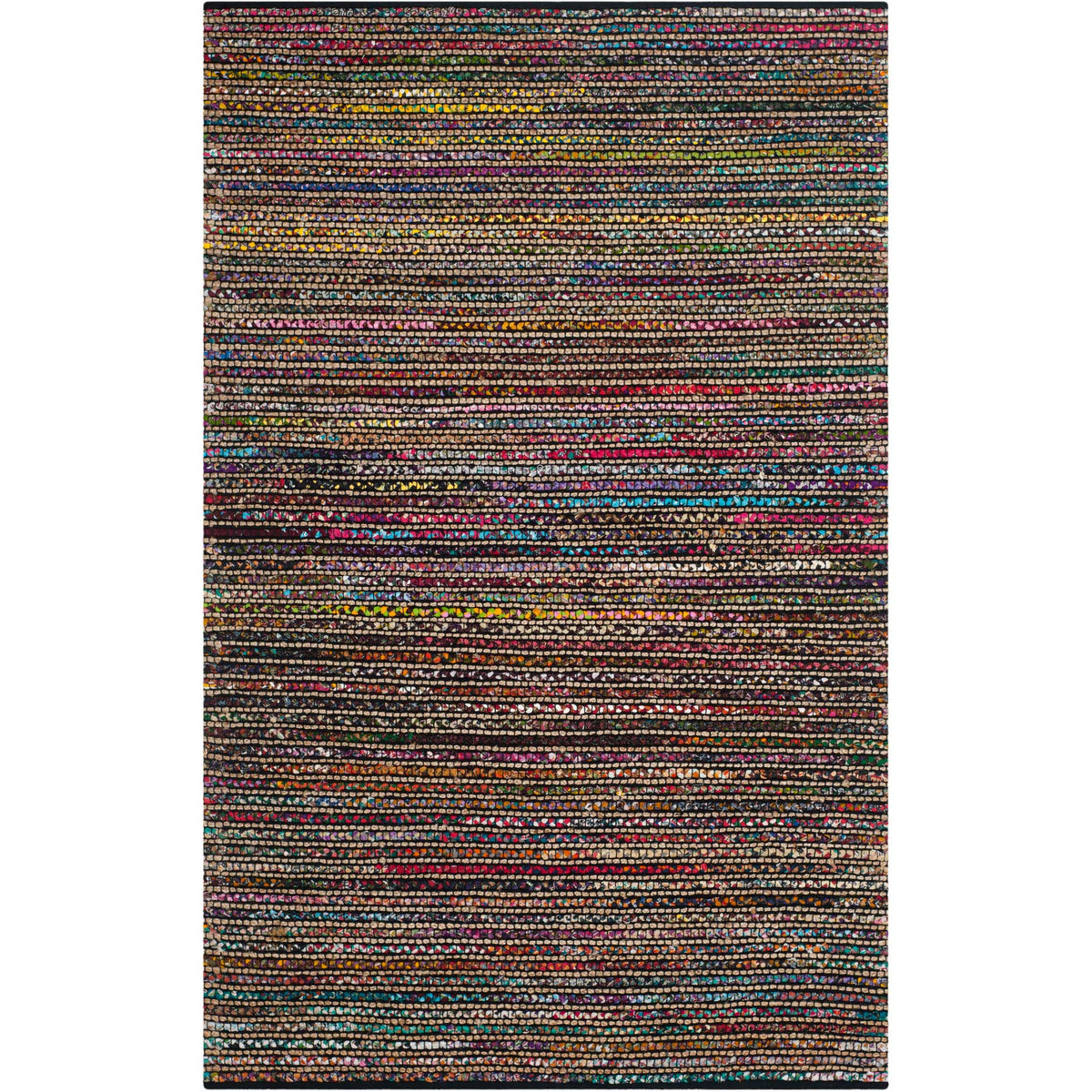Rich pink, blue and gold flecks form fine, closely spaced bands