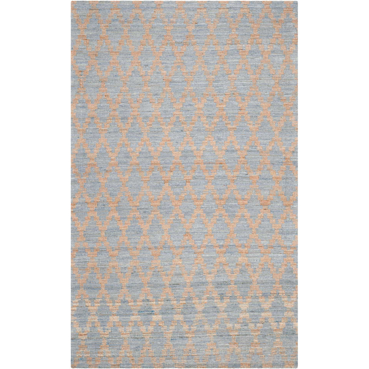 Rows of pale blue medallion-like shapes sit within warm gold latticework