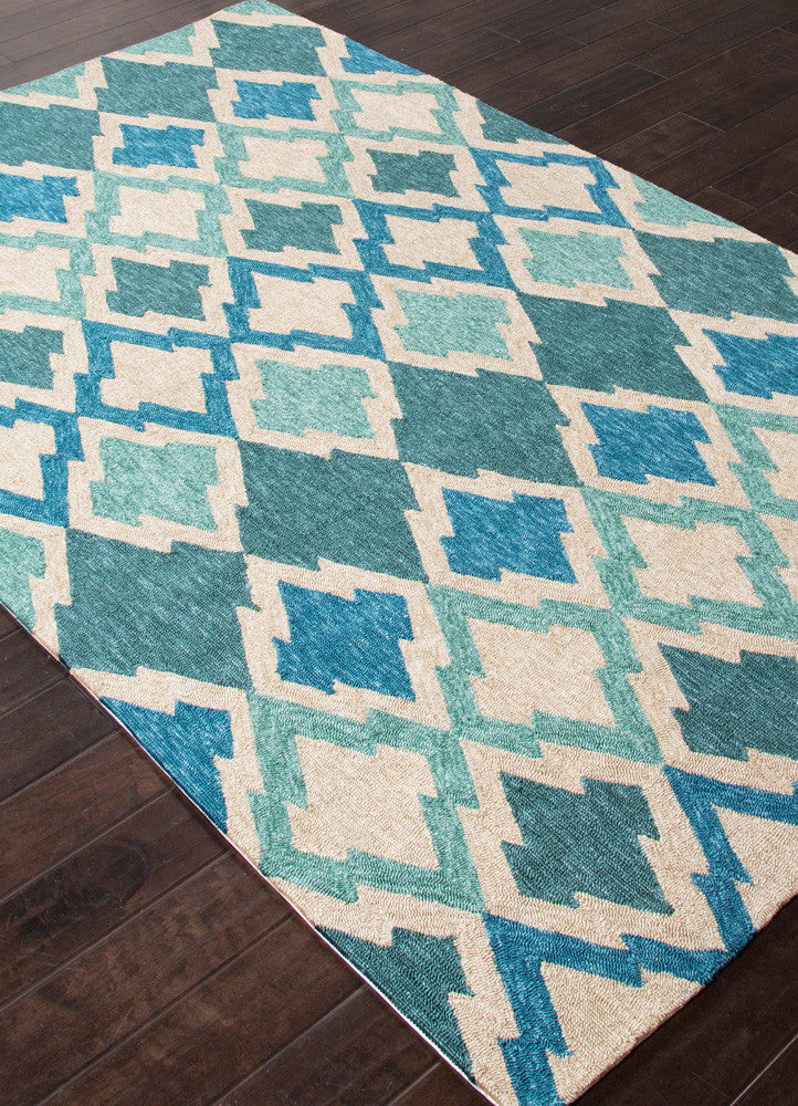 Catalina Flamestitch Blue Area Rug