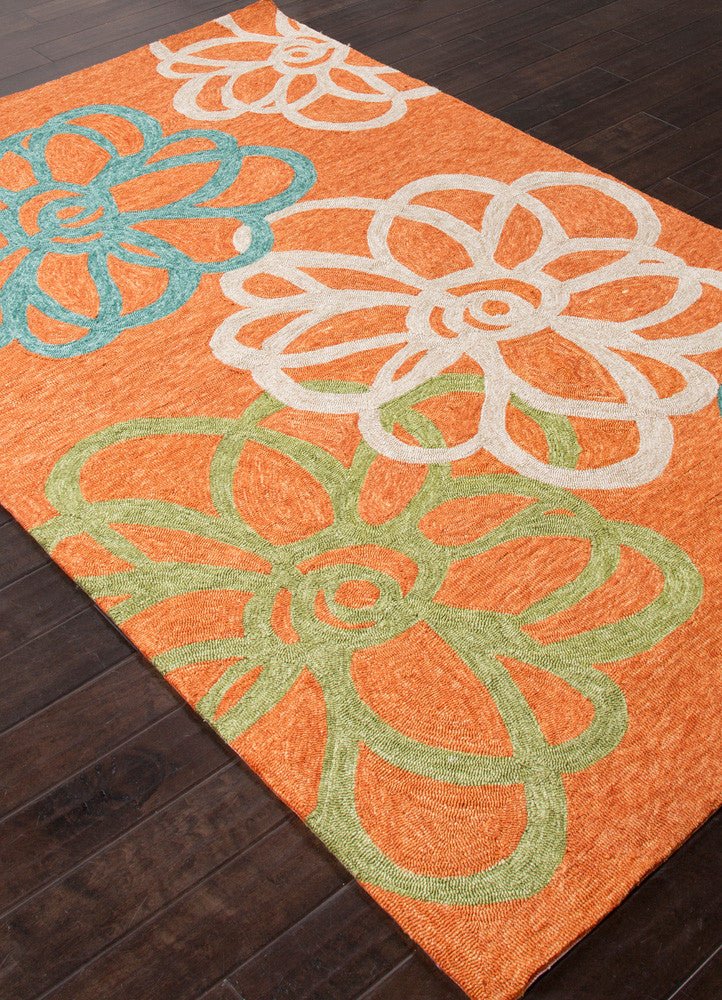 Catalina Blossomed Orange Area Rug
