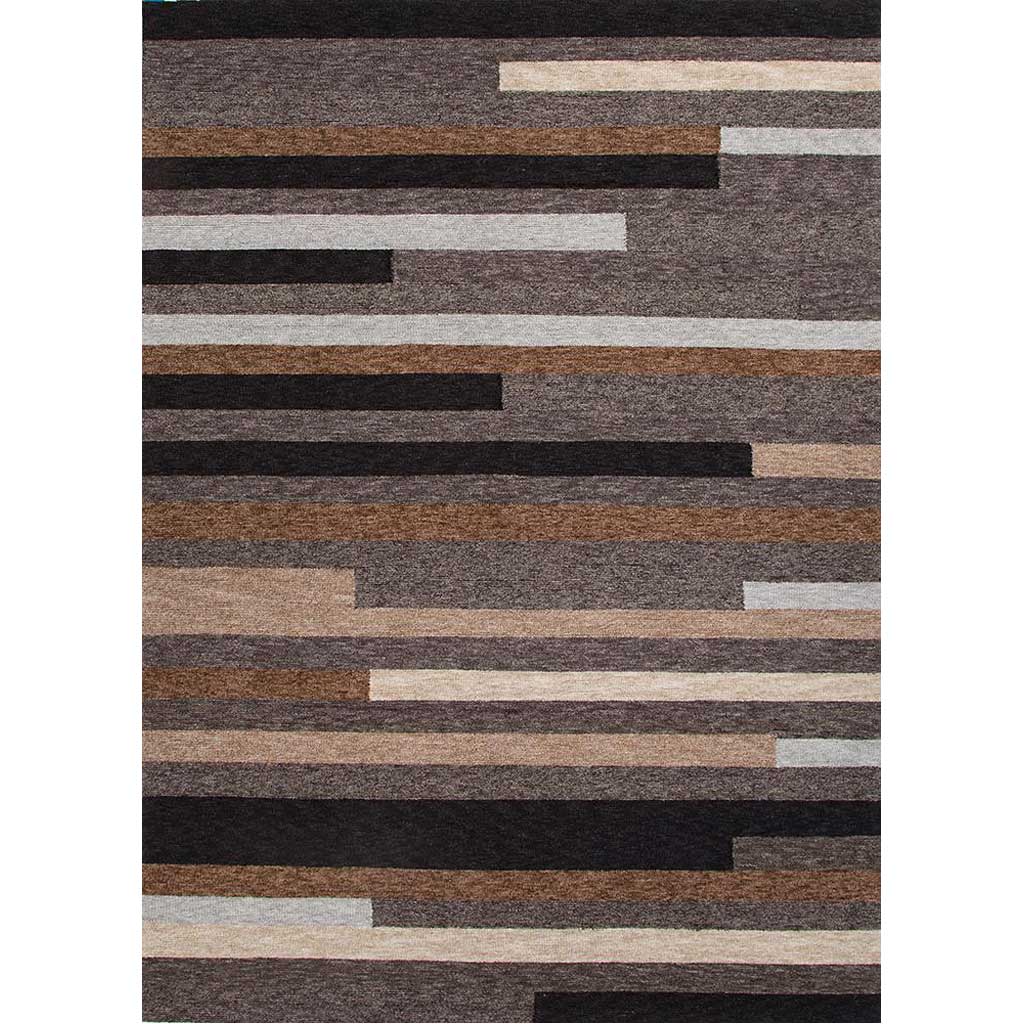 Catalina Offset Lines Gray Area Rug