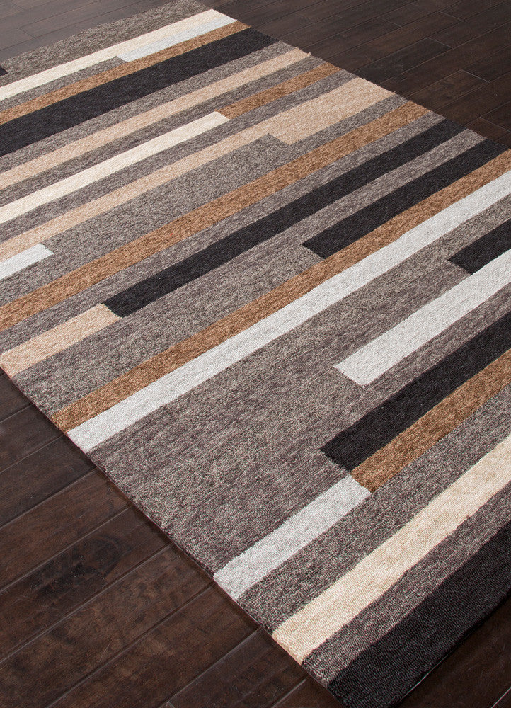 Catalina Offset Lines Gray Area Rug