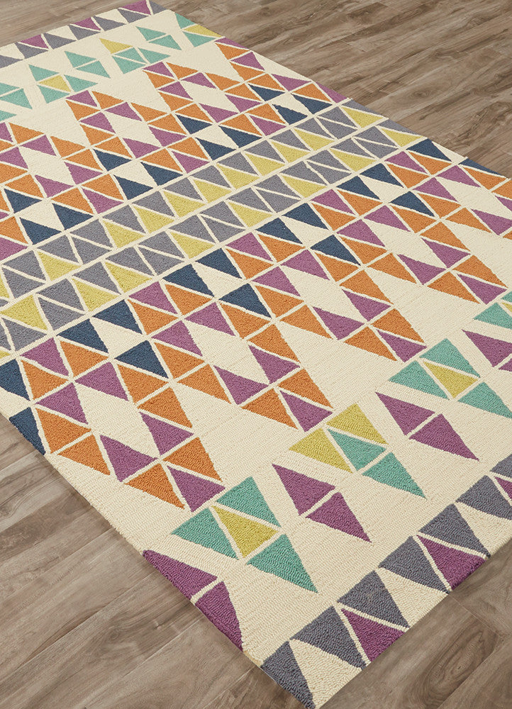 Catalina Morning Glory Ivory/Purple Area Rug