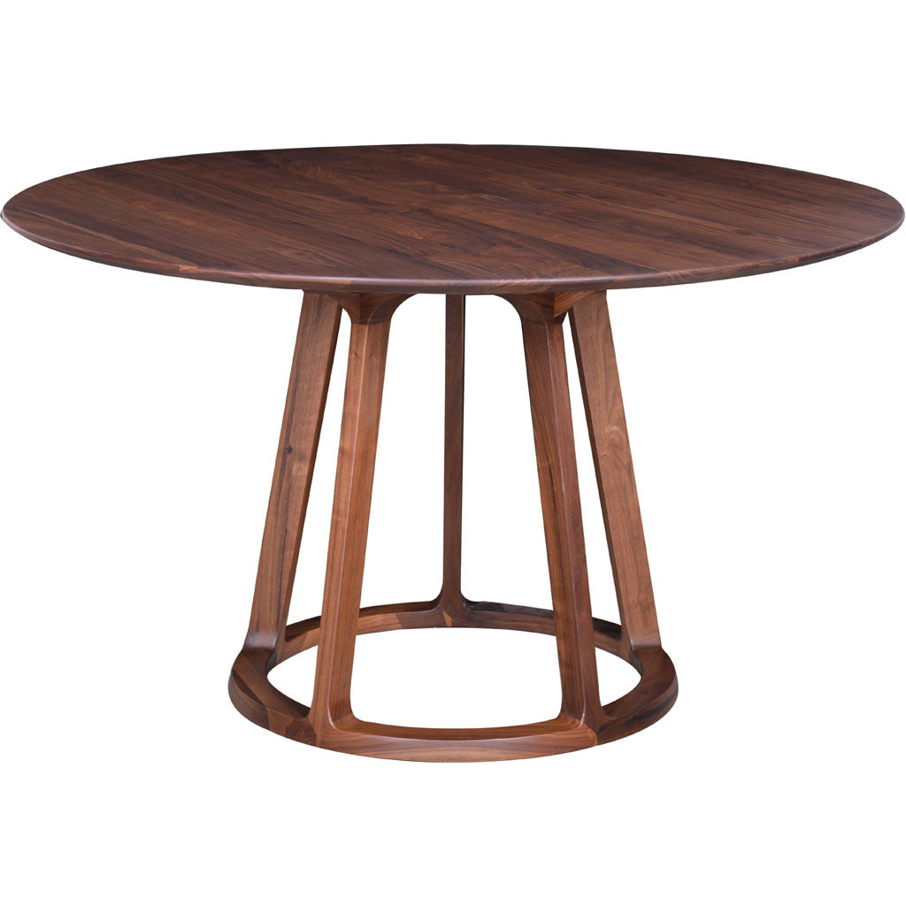 Aldin Round Dining Table Walnut