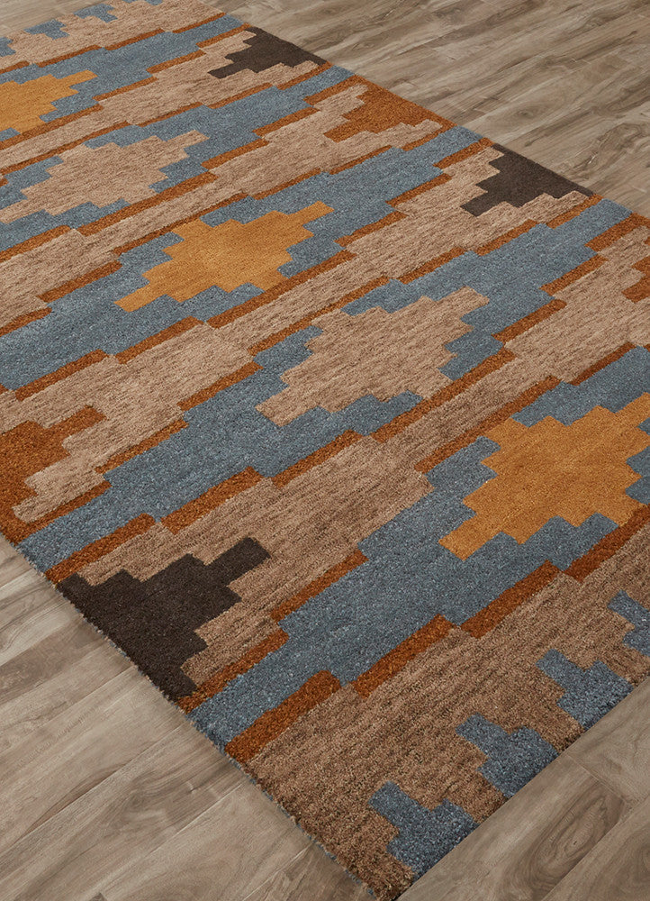 Cabin Alder Tan/Blue Area Rug