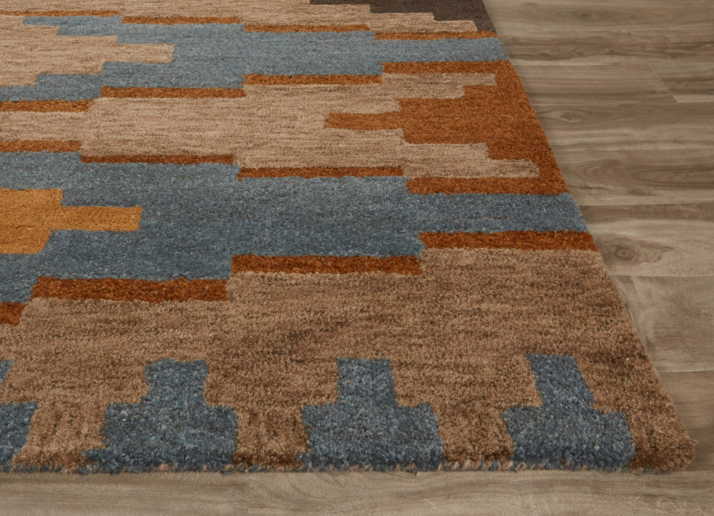 Cabin Alder Tan/Blue Area Rug