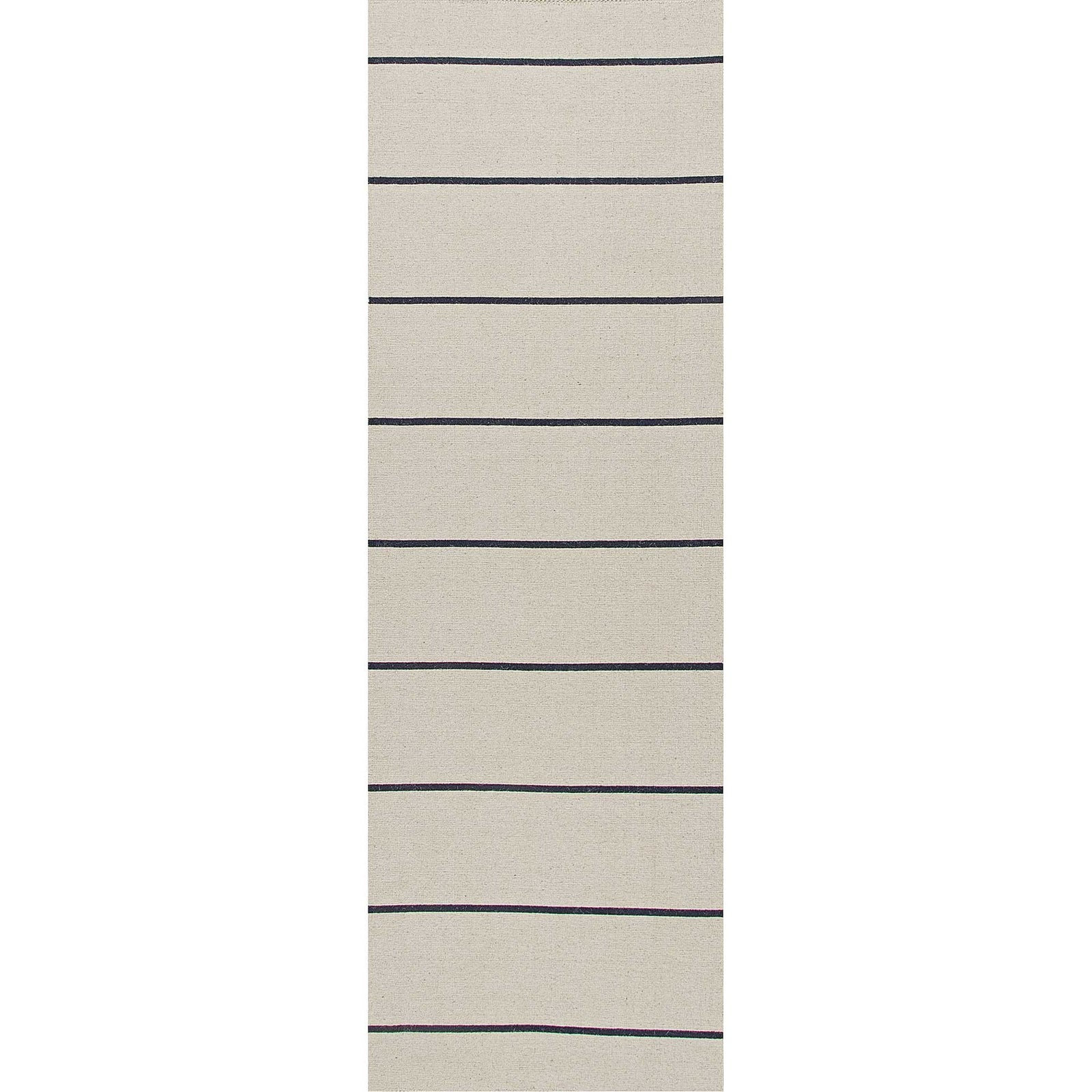 Coastal Shores Cape Cod Vanilla Ice/Medieval Blue Runner Rug