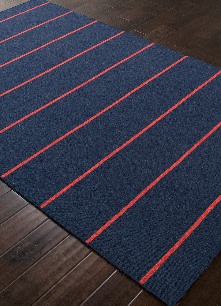 Coastal Shores Cape Cod Medieval Blue/Mars Red Area Rug