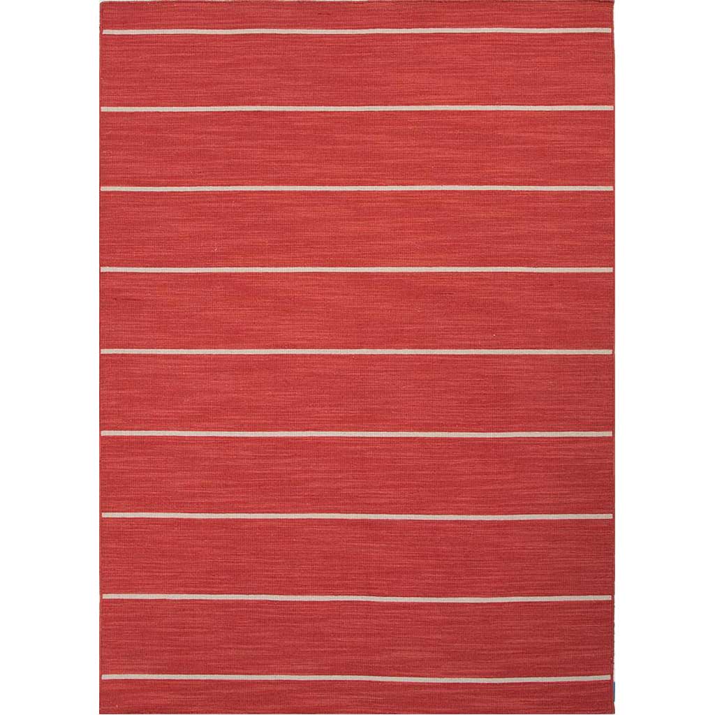 Coastal Shores Cape Cod Aurora Red/White Ice Area Rug