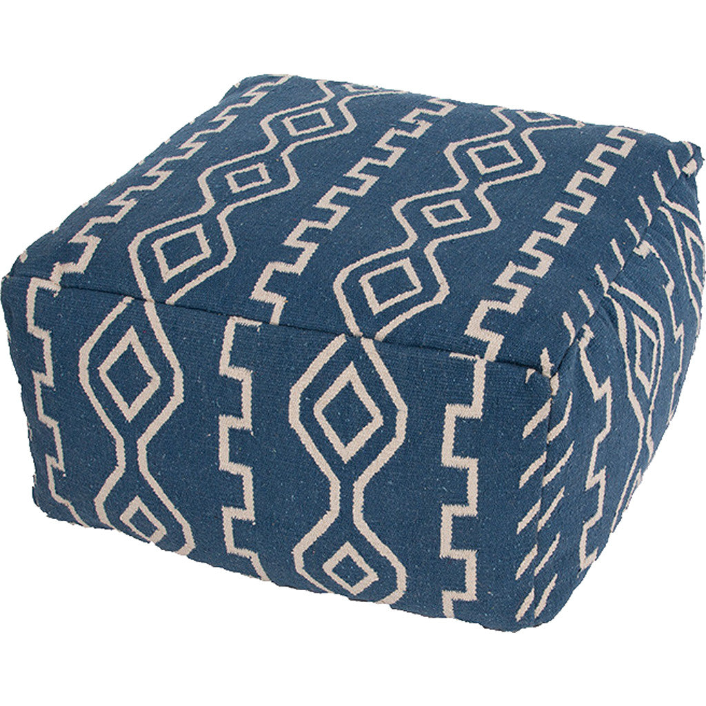 Cadiz Cad01 Navy/White Pouf