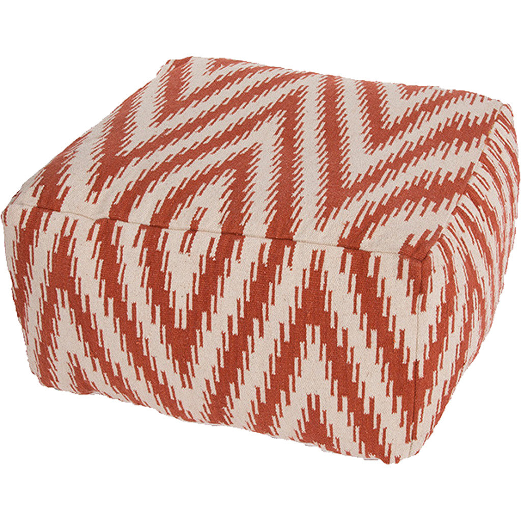 Cadiz Cad06 Red/White Pouf