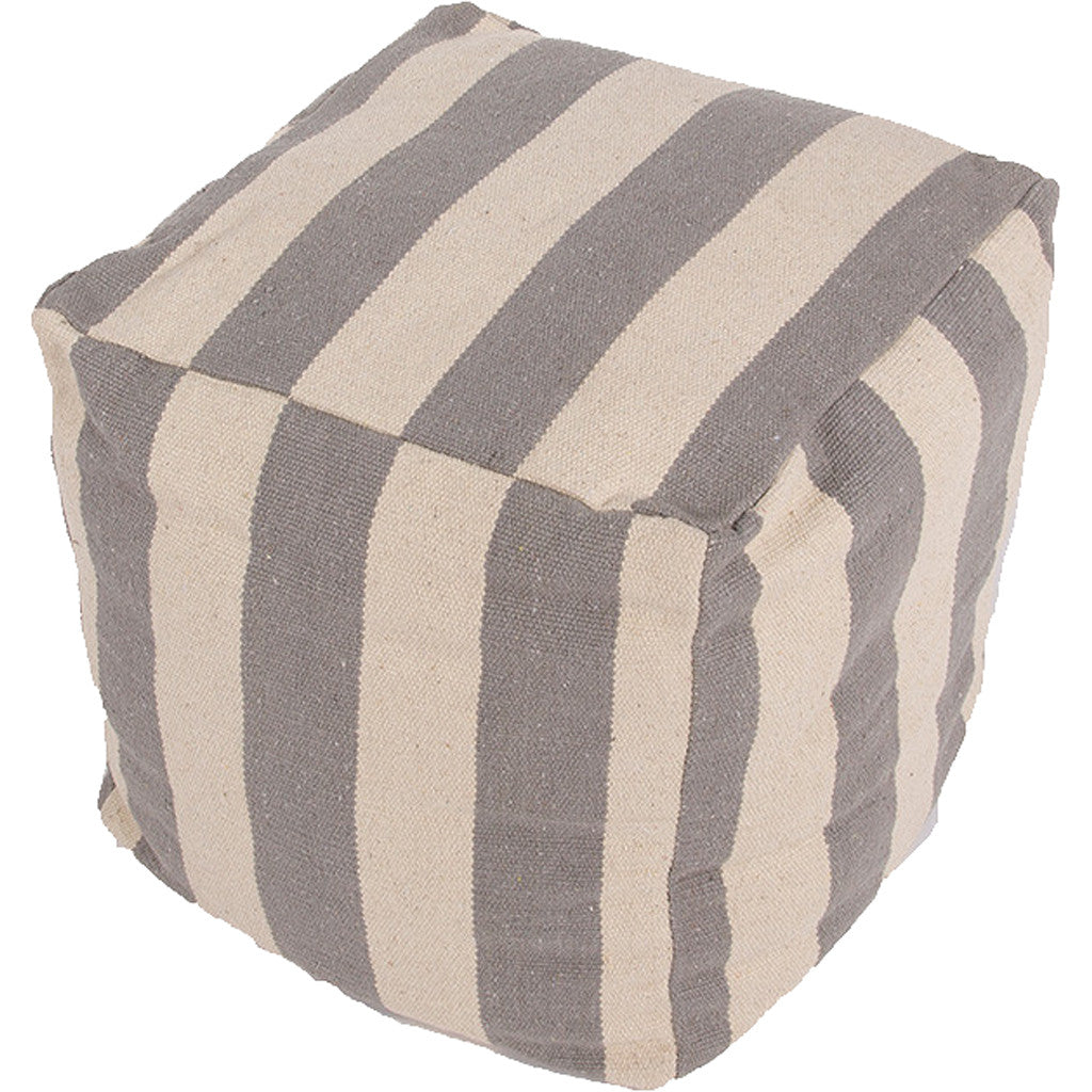Cadiz Cad07 Gray/White Pouf