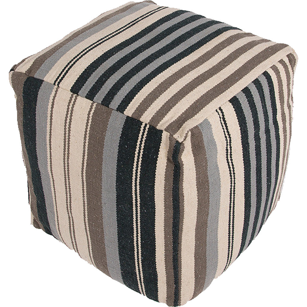 Cadiz Cad08 Ebony/White Pouf