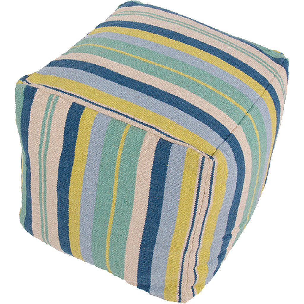 Cadiz Cad08 Bruba Blue/White Pouf