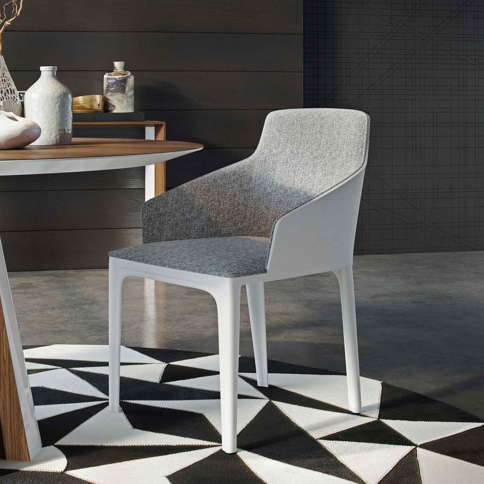 Oxford Dining Chair Gray Denim/Alpine