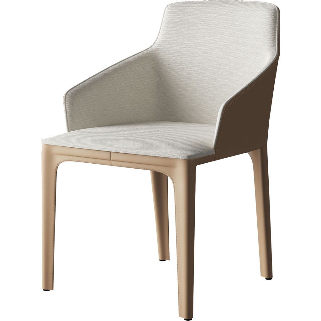 Oxford Dining Chair Raw Linen/Dark Beige