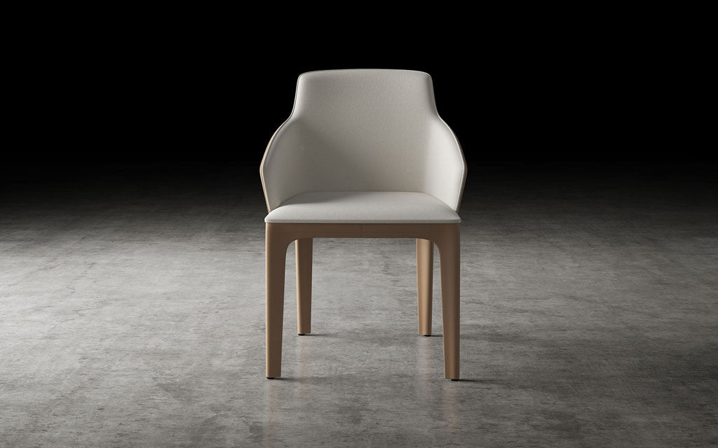 Oxford Dining Chair Raw Linen/Dark Beige