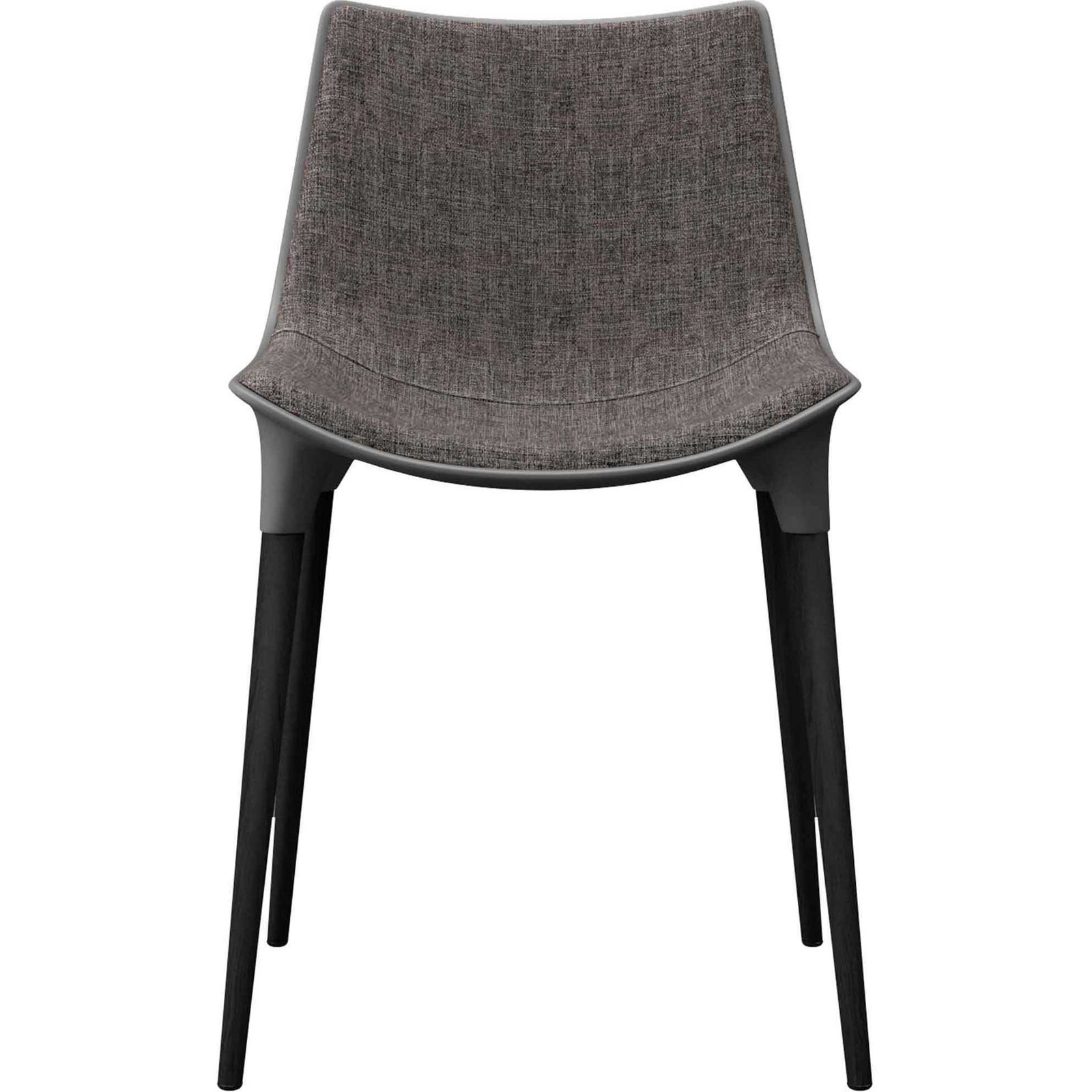 Langham Fabric Dining Chair Graphite/Black Oak