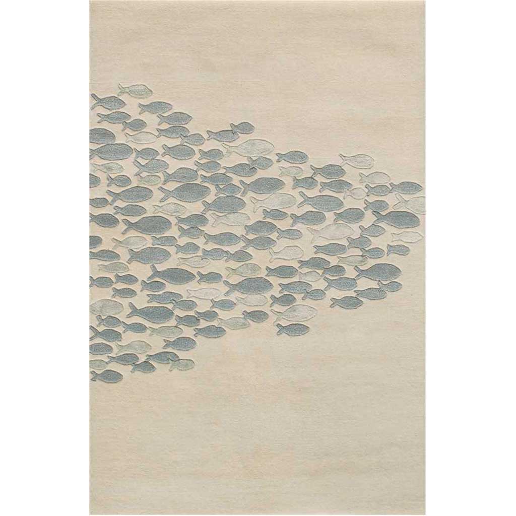 Coastal Resort Schooled White Area Rug