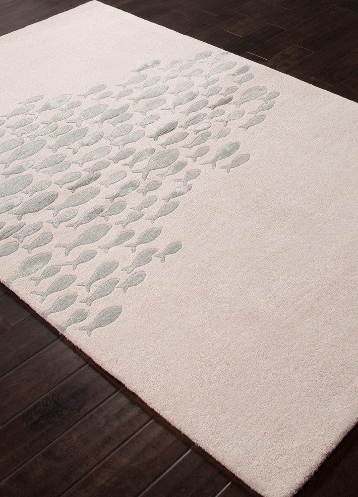 Coastal Resort Schooled White Area Rug