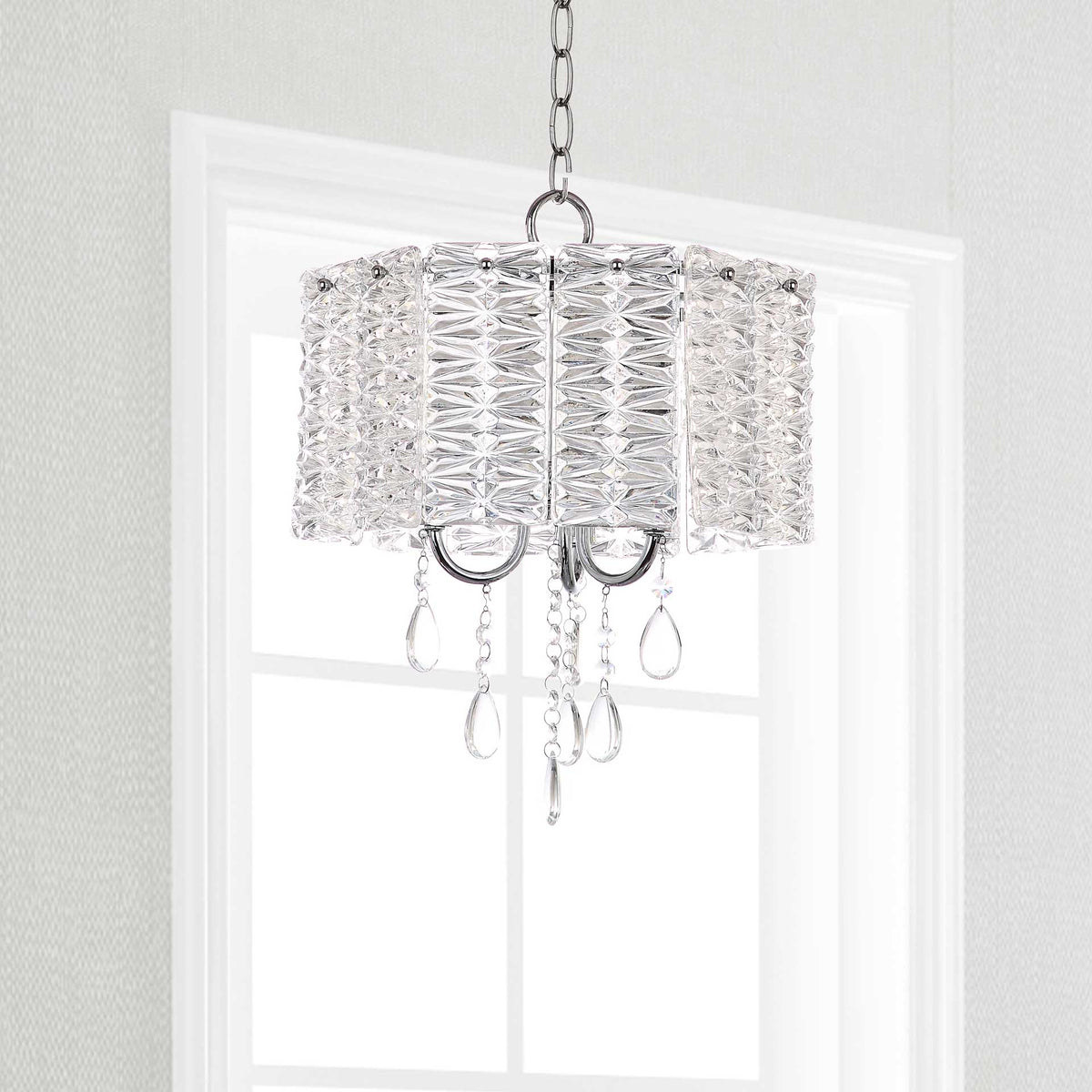 Hamza 3 Light Chandelier Clear/Chrome