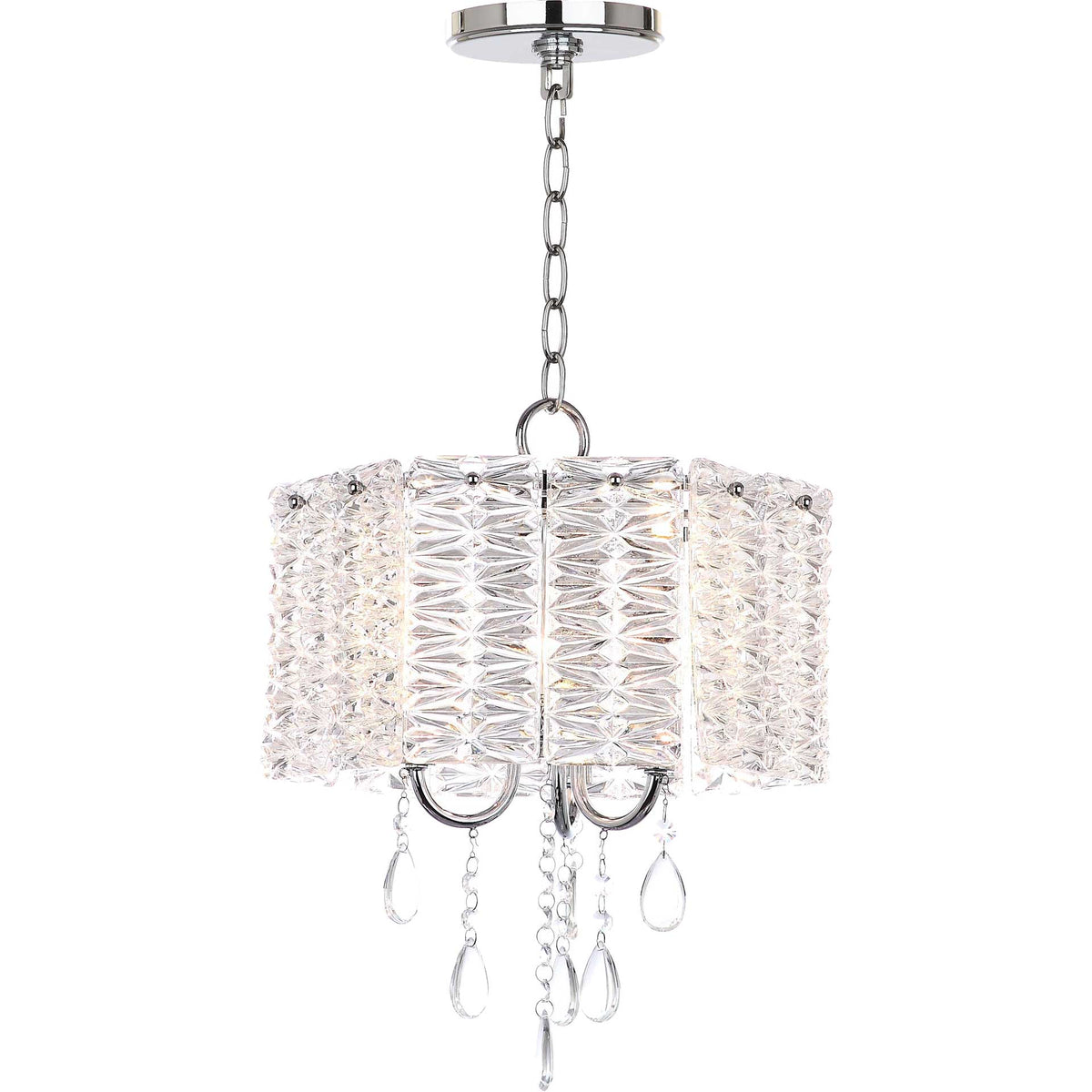 Hamza 3 Light Chandelier Clear/Chrome